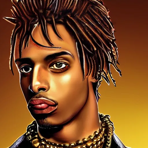 Image similar to playboi carti in steampunk style digital art 4 k the detailed super realistic