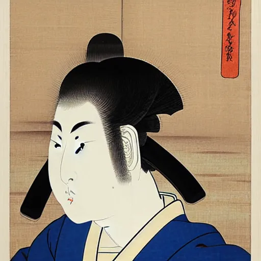 Prompt: beautiful portrait ukiyo - e painting of a computer by kano hideyori, kano tan'yu, kaigetsudo ando, miyagawa choshun, okumura masanobu, kitagawa utamaro