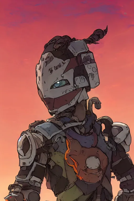 Image similar to combination suit armor aloy horizon forbidden west horizon zero dawn robot ninja mask helmet backpack tribal, art gta 5 comics, official fanart behance hd artstation by jesper ejsing, by rhads, makoto shinkai and lois van baarle, ilya kuvshinov, ossdraws radiating a glowing aura cgi rtx 2 0 2 2