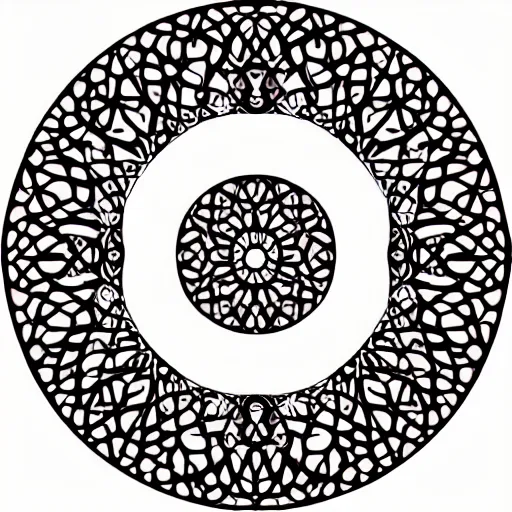 Image similar to graphic design intricate circle circular patterns repeating infite