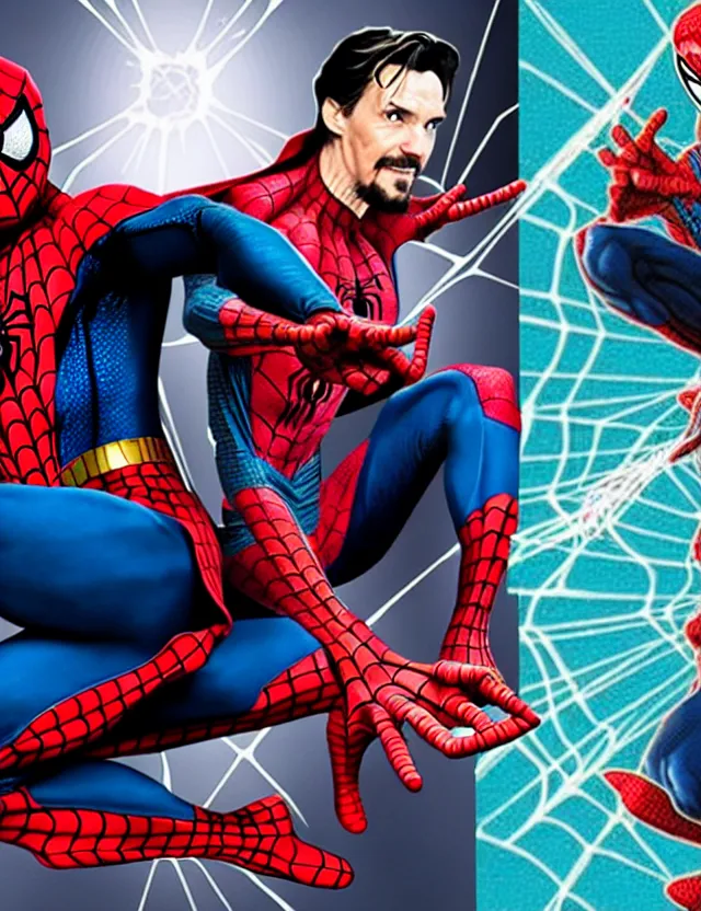 Image similar to spiderman x doctor strange