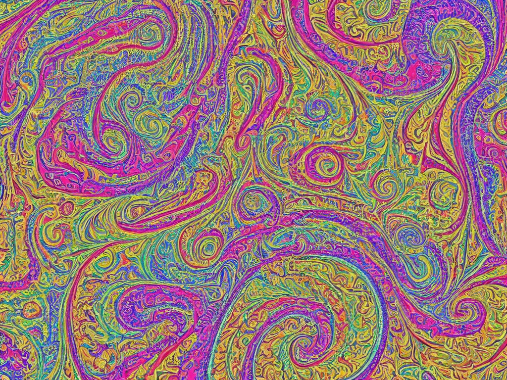 Image similar to swirling maze fractal haeckel paisley multicolor