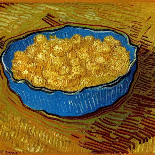 Image similar to a bowl of cereal by vincent van gogh, digital art, trending on artstation