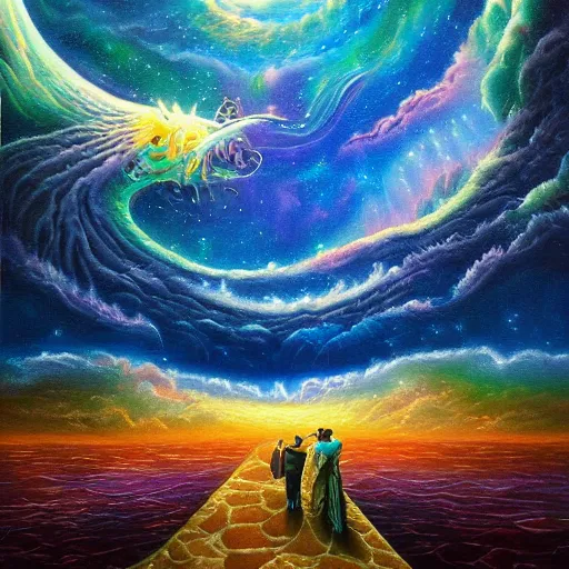 Astral Realm Journey In Oil Painting Trending On Stable Diffusion