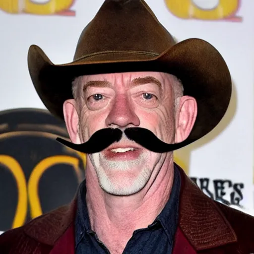Prompt: j. k. simmons!!!! as a cowboy with a moustache