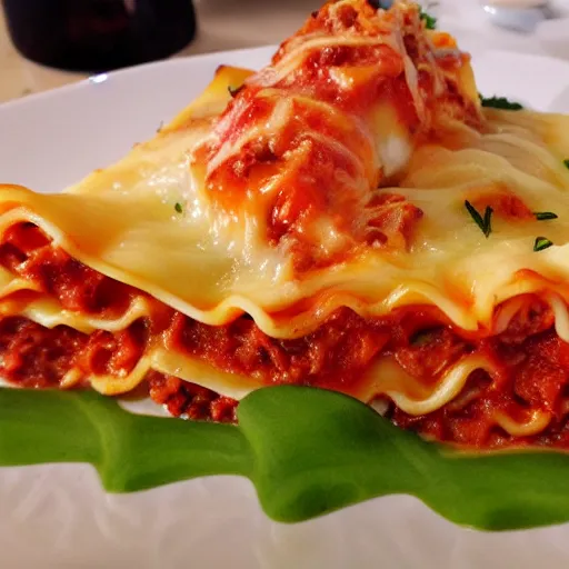 Prompt: lasagna made of sushi