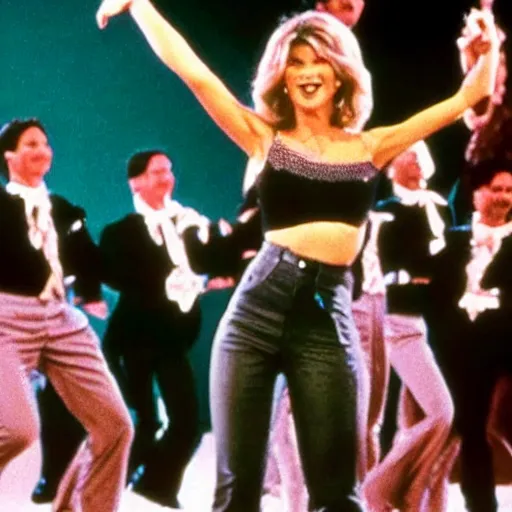 Image similar to olivia newton john dancing