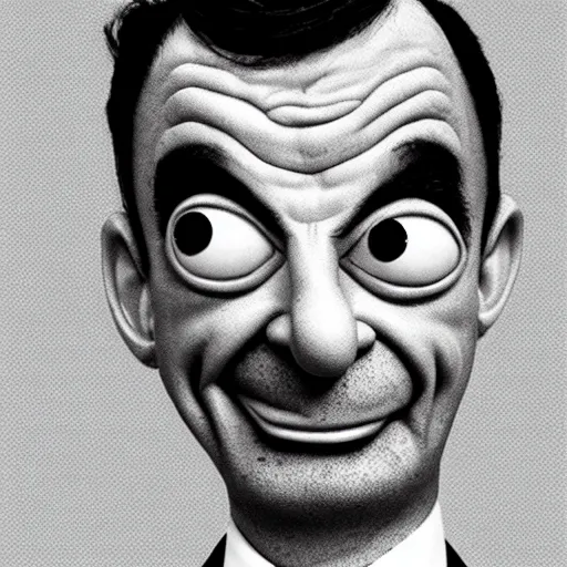 Prompt: Deformed Mr. Bean