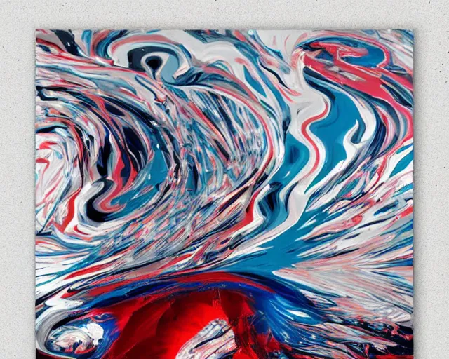 Image similar to huge fluid artwork by futura 2 0 0 0