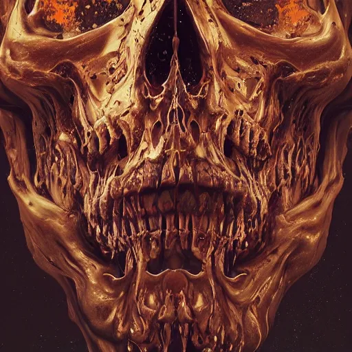 Image similar to portrait_of_a_melting_skull._intricate_abstract._intricate_artwork._by_Tooth_Wu_wlop_beeple_dan_mumford._octane_render_trending_on_artstat