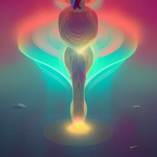 Image similar to a goddess by Petros Afshar and Beeple