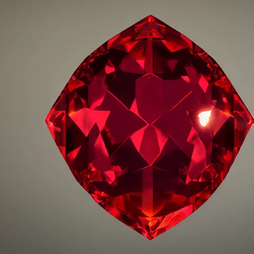 Image similar to a bright garnet. artstation. high detail. photo. there is a face visible in the garnet