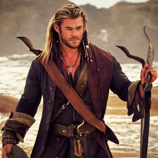 Image similar to chris hemsworth as a pirate