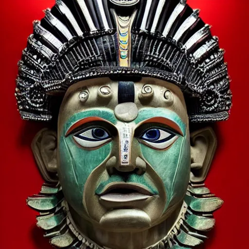 Prompt: elegant portrait of donald trump dressed as an aztec god, 8 k, very detailed, very intricate,