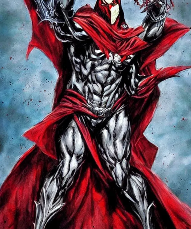 Image similar to spawn character design in the style of gabriele dell'otto