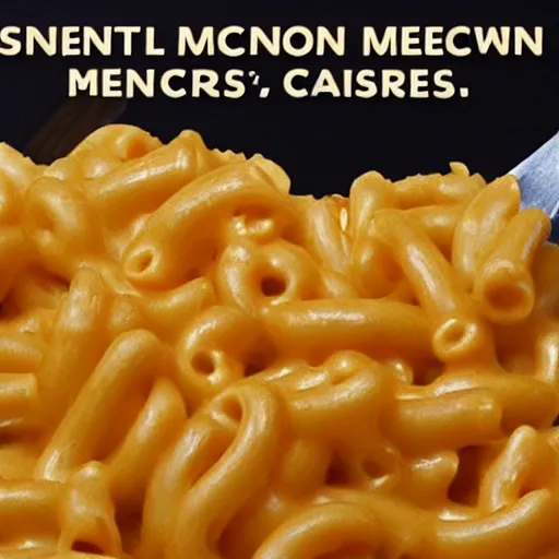 Image similar to sentient macaroni and cheese.