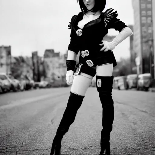 Image similar to 3 5 mm photo of alizee with cosplay