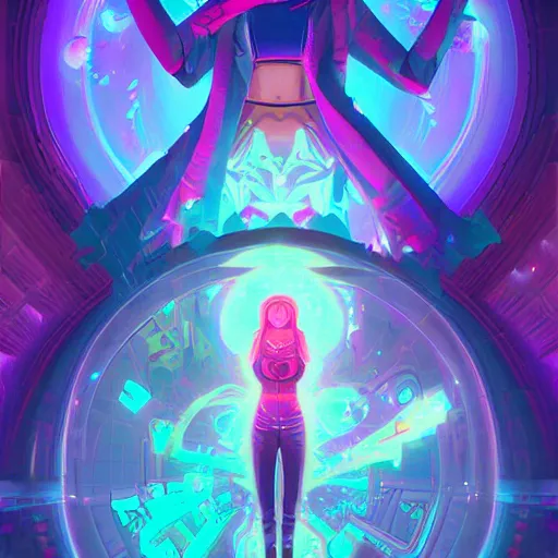 Image similar to skill magic geek inside matrix deepdream radiating a glowing aura stuff loot legends stylized digital illustration video game icon artstation lois van baarle, ilya kuvshinov, rossdraws,