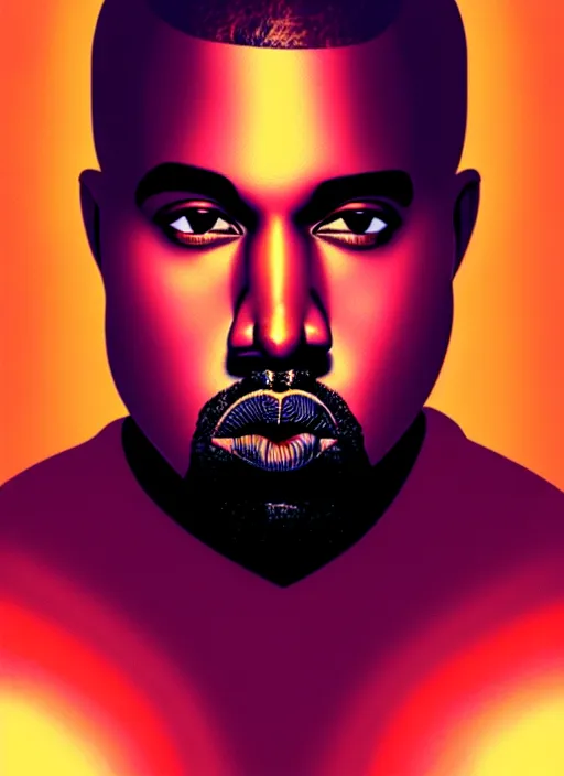 Prompt: symmetry!! portrait of kanye west, sci - fi, tech wear, glowing lights!! intricate, elegant, highly detailed, digital painting, artstation, concept art, smooth, sharp focus, illustration, art by artgerm and greg rutkowski and alphonse mucha