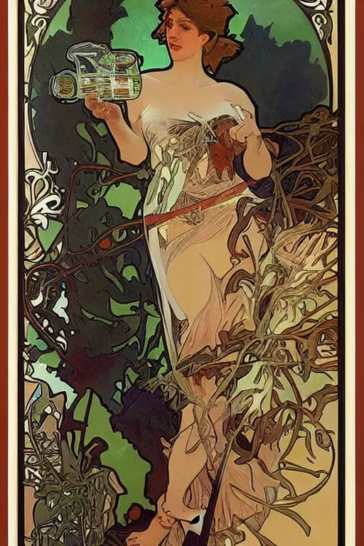 Prompt: gamer raging and spilling his mountain dew and cheetos everywhere, by Alphonse Mucha,