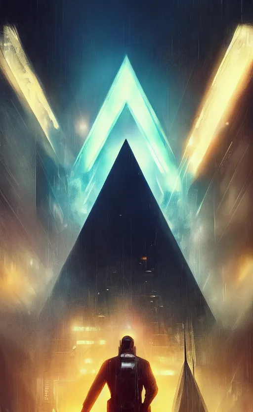 Image similar to Mashup of Abstergo Industries and Blade Runner 2049, masterpiece digital painting by Greg Rutkowski, Alex Grey, artstation, 4k wallpaper