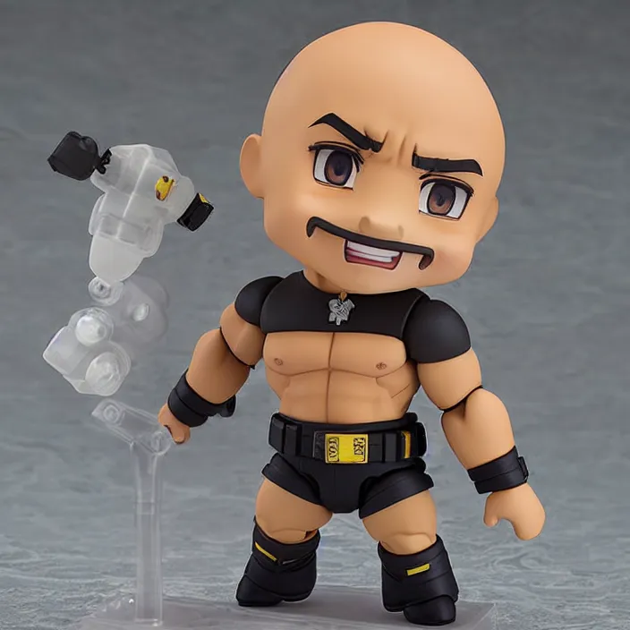 Image similar to dwayne the rock johnson, an anime nendoroid of dwayne the rock johnson, figurine, detailed product photo