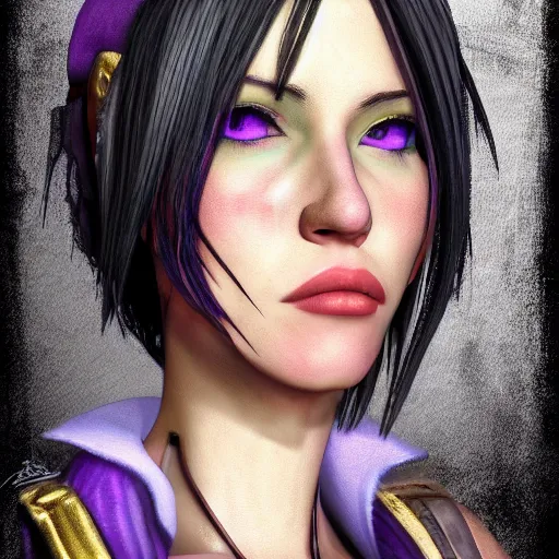 Prompt: a realistic portrait of vi from arcane