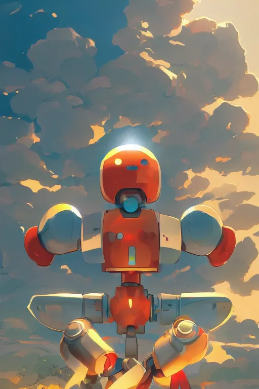 Image similar to metabots medabots medarotto medarot robot minimalist comics, behance hd by jesper ejsing, by rhads, makoto shinkai and lois van baarle, ilya kuvshinov, rossdraws global illumination ray tracing hdr radiating a glowing aura