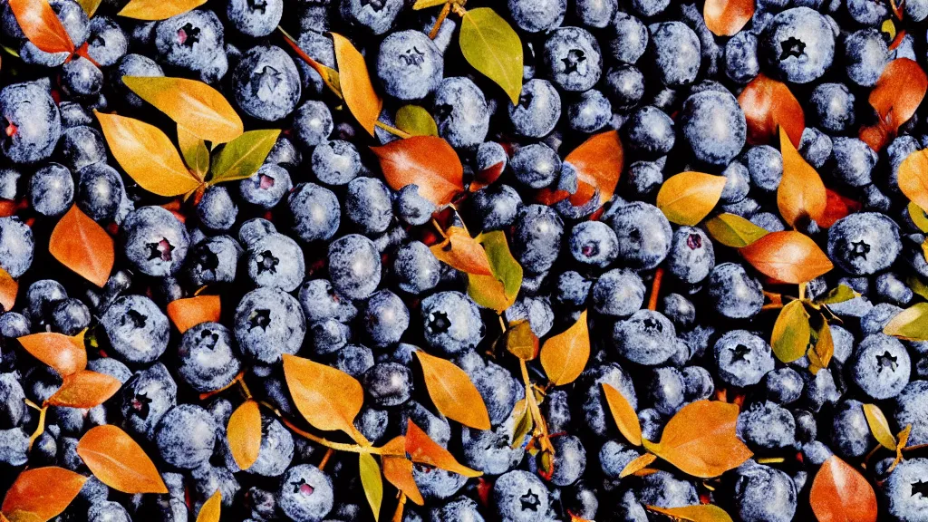 Image similar to artistic medium close-up knee height horizontal stylized digital drawing of bushes with blueberries in a forest. Digital art. Rustic. Nordic. 4K. Trending on artstation. Leafy. Extremely detailed. Nature. Artistic. Wild.