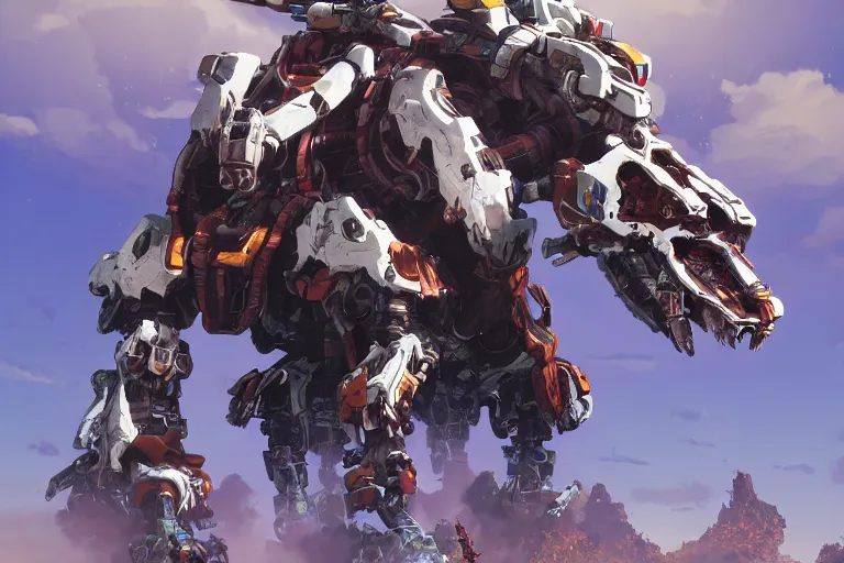 Image similar to burrower machine mecha animal beast robot of horizon forbidden west horizon zero dawn bioluminiscence global illumination ray tracing hdr fanart arstation by sung choi and eric pfeiffer and gabriel garza and casper konefal