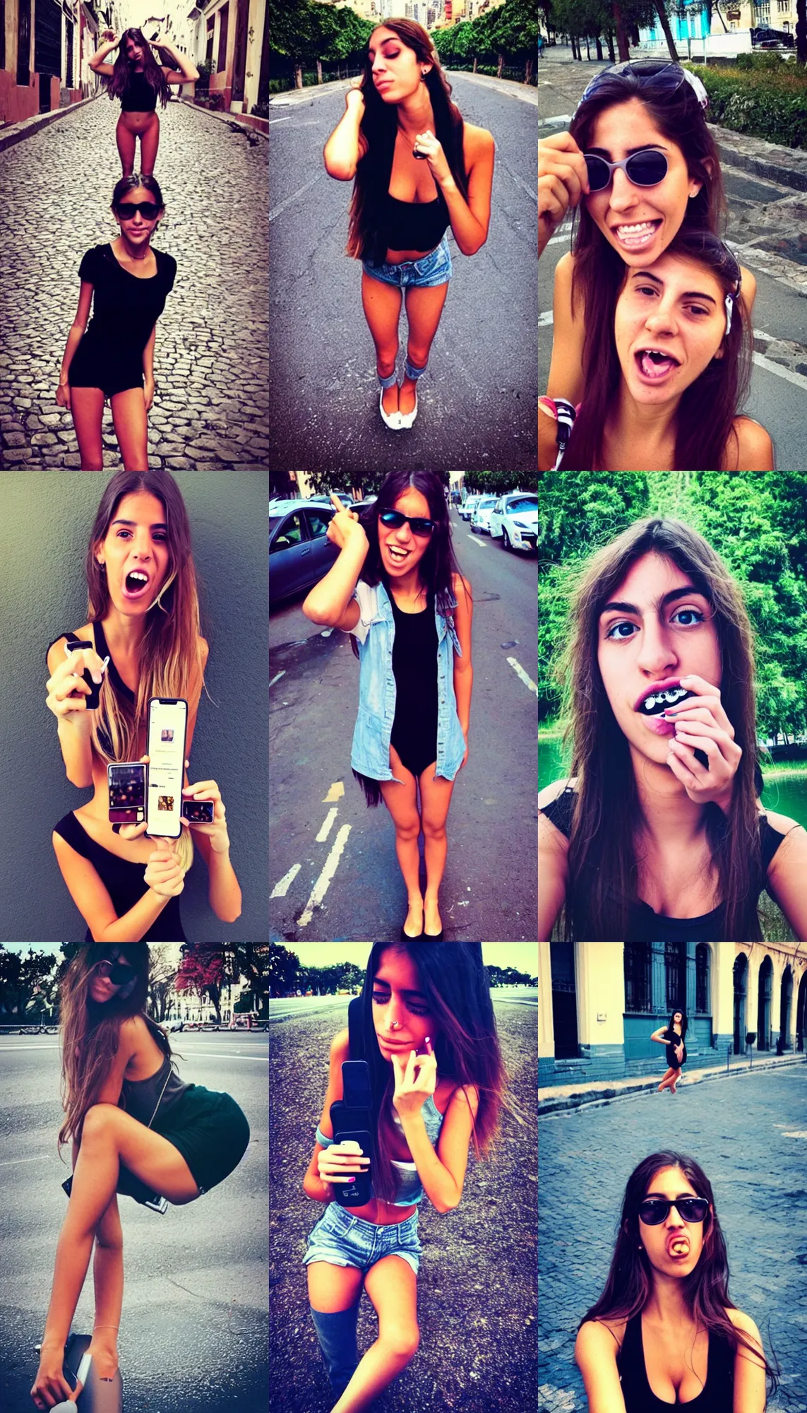Prompt: dumbest dullest ever argentinian girl, instagrammer, instagram photo