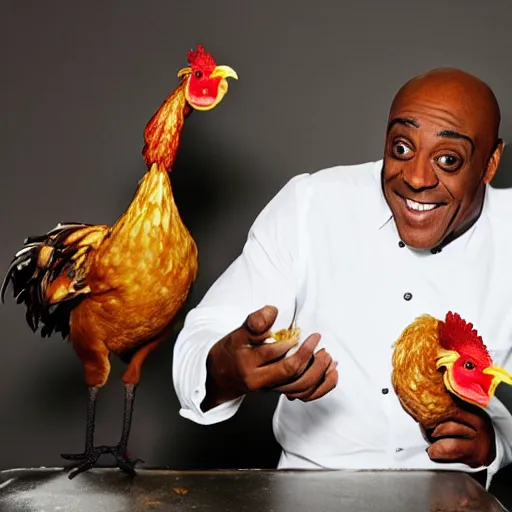 Image similar to ainsley harriot juggling chickens