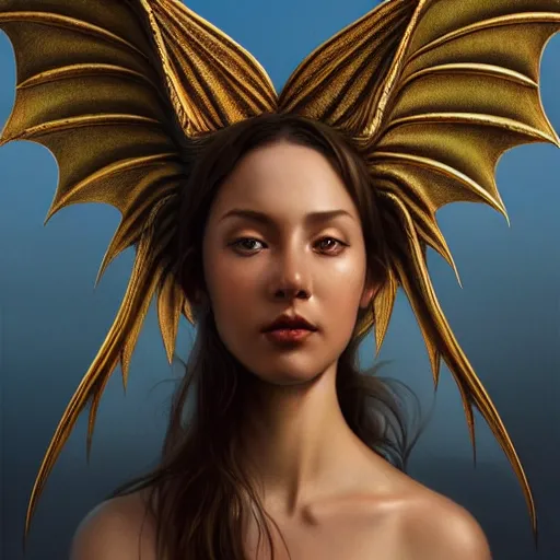 Image similar to Perfectly-centered portrait-photograph of a Winged Dragon, lifelike, super highly detailed, professional digital painting, artstation, concept art, smooth, sharp focus, extreme illustration, Unreal Engine 5, Photorealism, HD quality, 8k resolution, cinema 4d, 3D, beautiful, cinematic, art by artgerm and greg rutkowski and alphonse mucha and loish and WLOP