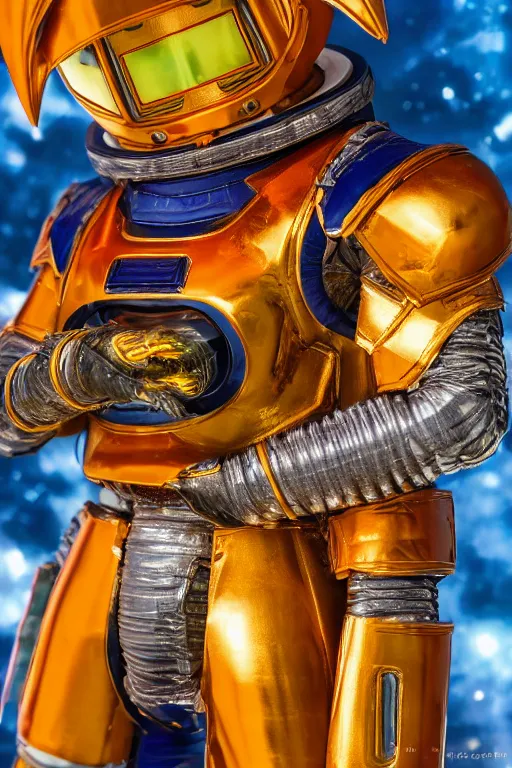 Image similar to high detail photography of saiyan space armor.