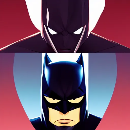 Image similar to face icon stylized minimalist batman : the animated series, loftis, cory behance hd by jesper ejsing, by rhads, makoto shinkai and lois van baarle, ilya kuvshinov, rossdraws global illumination