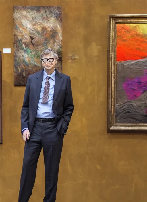 Image similar to expose yourself to art, bill gates