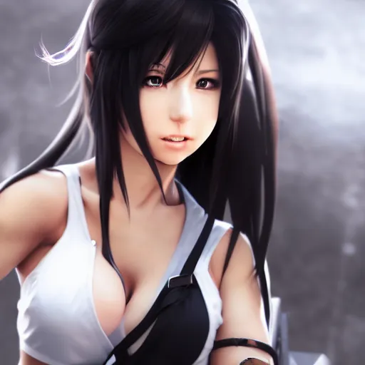 Image similar to alternate outfit of tifa lockhart by wlop, rossdraws, mingchen shen, bangkuart, sakimichan, yan gisuka, jeongseok lee, artstation, 4k