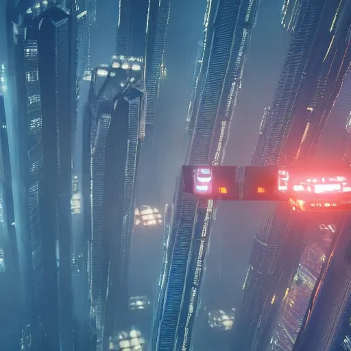 Prompt: blade runner, cyberpunk, futuristic, drones in the sky, sunrise, cold, rainy, sharp focus, view from the top of a big building, water at the ground, boats,