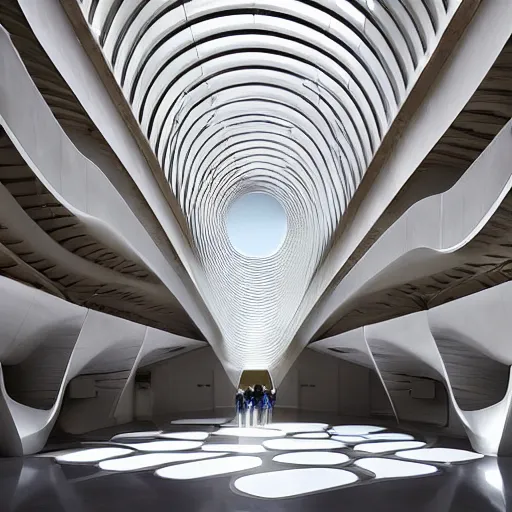 Image similar to stunning museum by Zaha Hadid