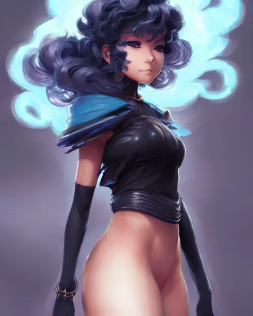Prompt: character concept art of an anime black stormy cloud goddess | | cute - fine - face, pretty face, realistic shaded perfect face, fine details by stanley artgerm lau, wlop, rossdraws, james jean, andrei riabovitchev, marc simonetti, and sakimichan, tranding on artstation