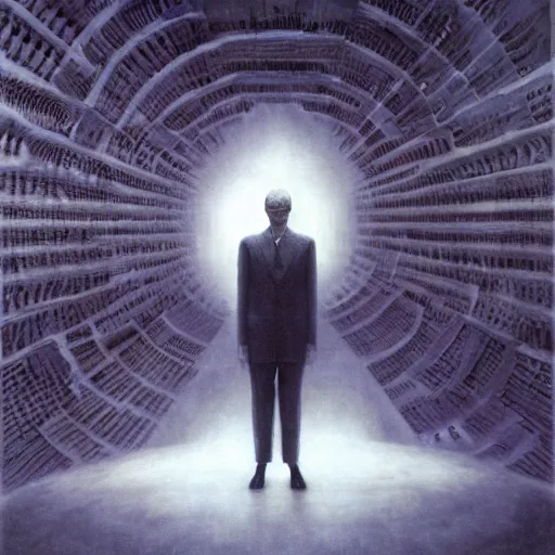 Prompt: an fbi agent goes through the mk ultra mind control program, top secret government files, beksinski, wayne barlowe, very coherent symmetrical artwork, cinematic, hyper realism, high detail, octane render, 8 k