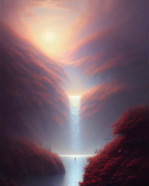 Prompt: a hyper - detailed 3 d render like an oil painting of nature witnessing itself, surrealism!!! beautiful concept art, lifelike, photorealistic, digital painting, aesthetic, smooth, sharp focus, artstation hd, by greg rutkowski, bruce pennington, valentina remenar, rhads, asher duran,