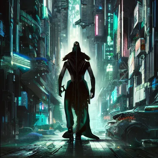 Image similar to Cyberpunk Hobbit