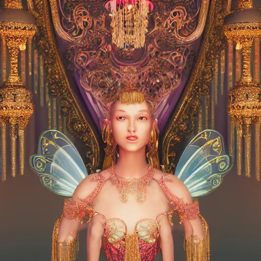 Image similar to portrait of princess, beautiful, attractive, glowing, ornate and intricate, jaw dropping, dynamic lighting, colorful, fairy tale, intricate and detailed, 4 k octane render