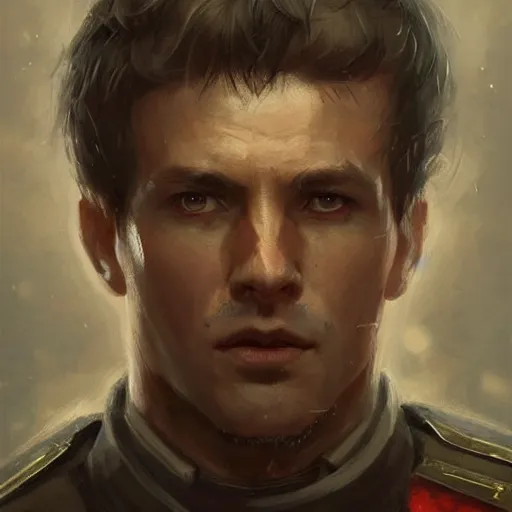 Prompt: portrait of a man by greg rutkowski, british features, short black hair in military style, straight jaw, tall and strong, star wars expanded, universe, he is about 3 0 years old, wearing imperial admiral uniform, artstation hq