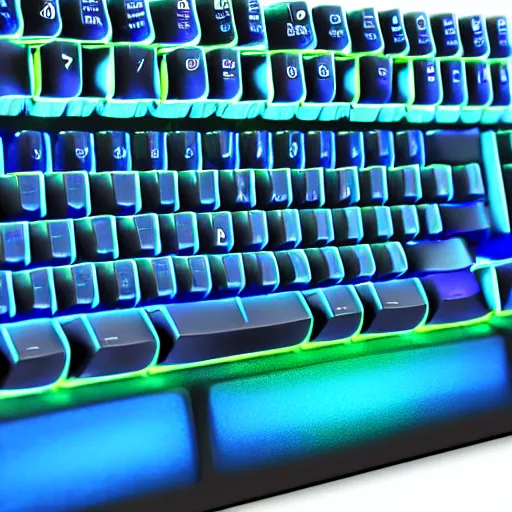 Image similar to a custom mechanical keyboard with theme of blue flames