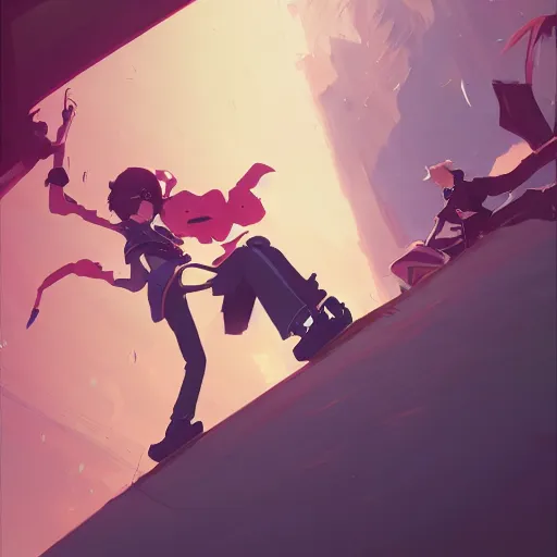 Image similar to hero world flcl, behance hd by jesper ejsing, by rhads, makoto shinkai and lois van baarle, ilya kuvshinov, rossdraws global illumination