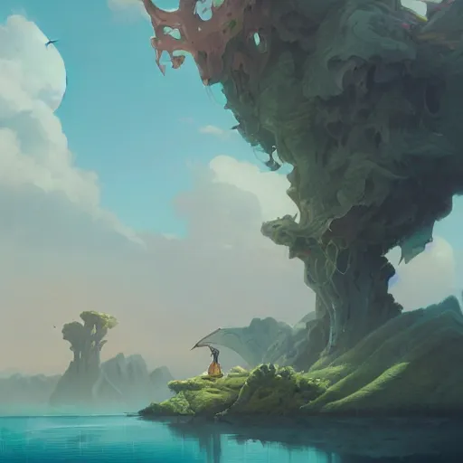 Image similar to A Landscape by Peter Mohrbacher and Beeple