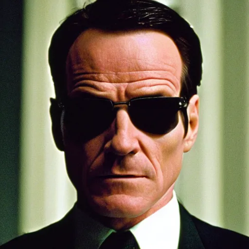 Image similar to film still of Bryan Cranston as Neo in The Matrix (1999)