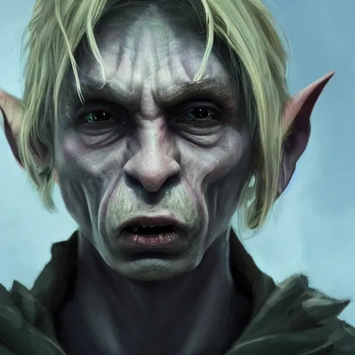 Image similar to XQC as a goblin, artstation hall of fame gallery, editors choice, #1 digital painting of all time, most beautiful image ever created, emotionally evocative, greatest art ever made, lifetime achievement magnum opus masterpiece, the most amazing breathtaking image with the deepest message ever painted, a thing of beauty beyond imagination or words, 4k, highly detailed, cinematic lighting